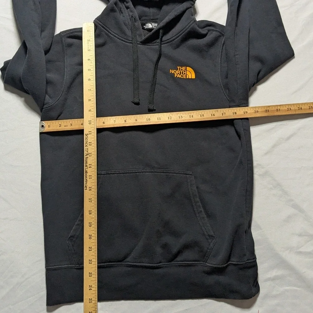 The North Face Men Small NEVER STOP EXPLORING Double-sided Logo Black Hoodie